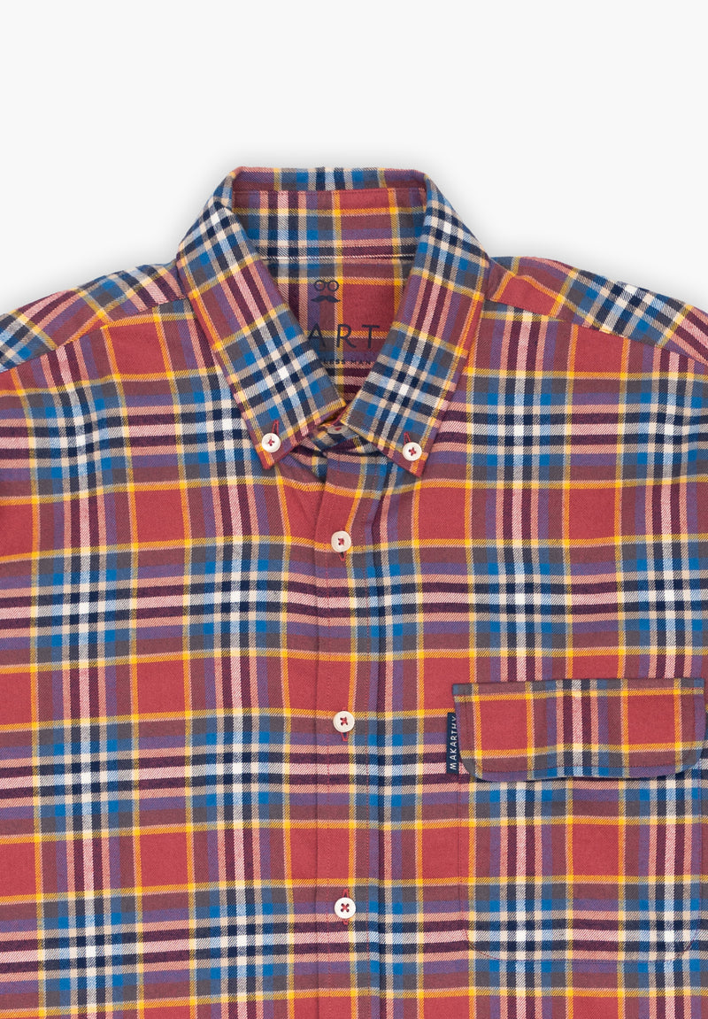 Camisa Cuadros Premier Cerúleo