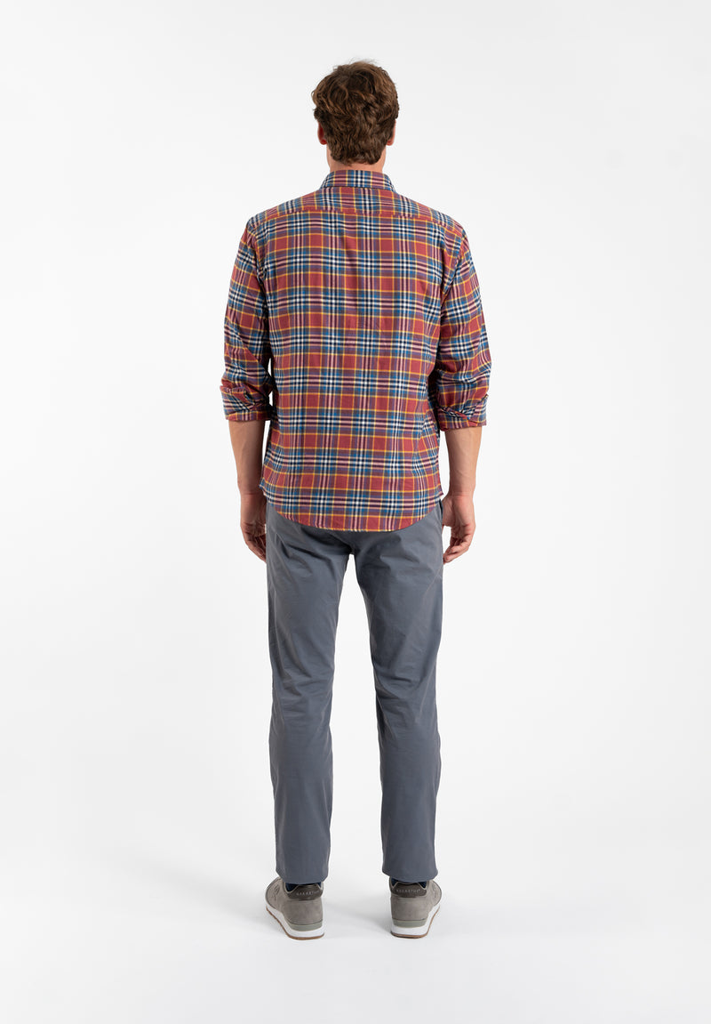 Camisa Cuadros Premier Cerúleo