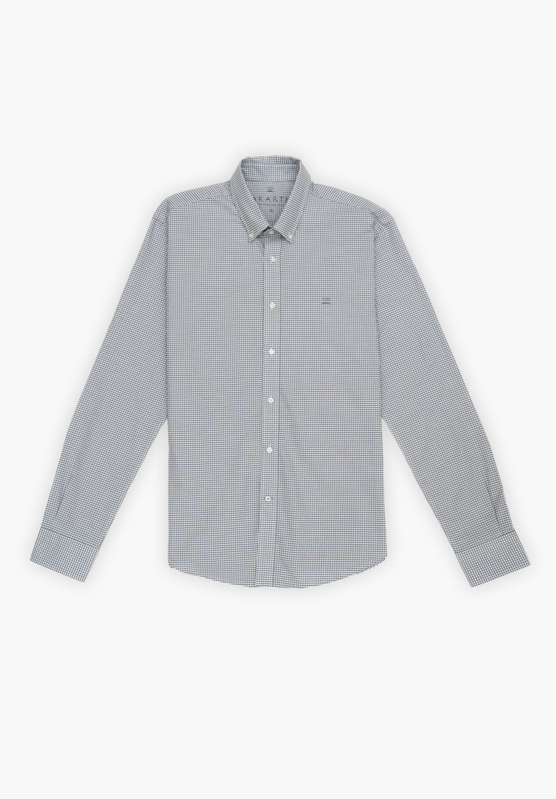 Camisa Cuadros Taxi Gris Ceniza