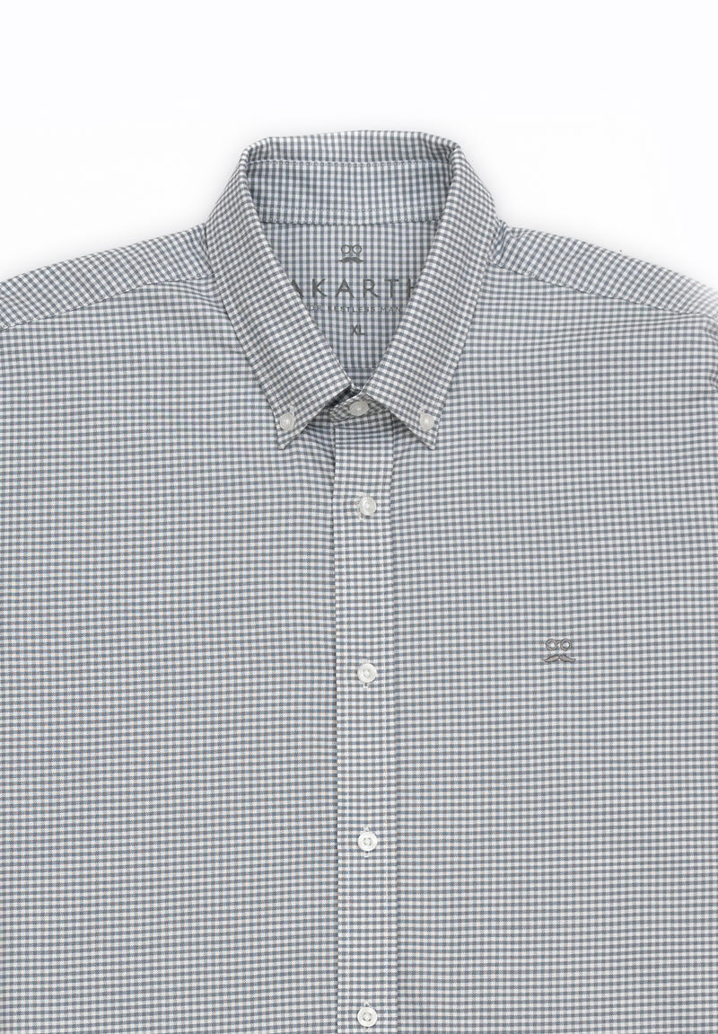 Camisa Cuadros Taxi Gris Ceniza
