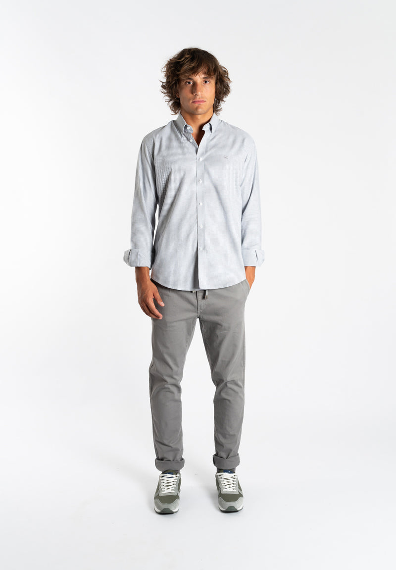 Camisa Cuadros Taxi Gris Ceniza