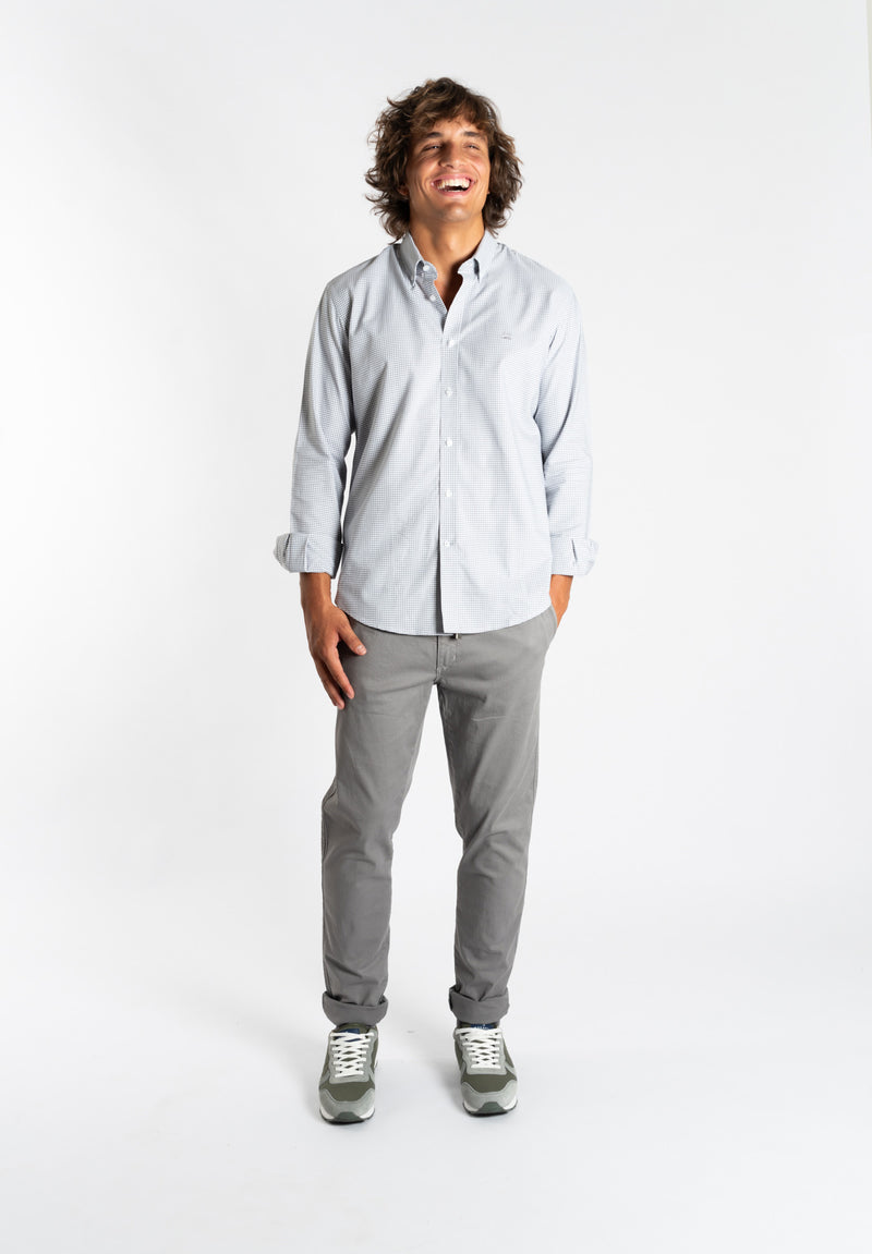 Camisa Cuadros Taxi Gris Ceniza