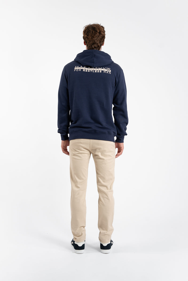 Sudadera Print Bolsillo Marino