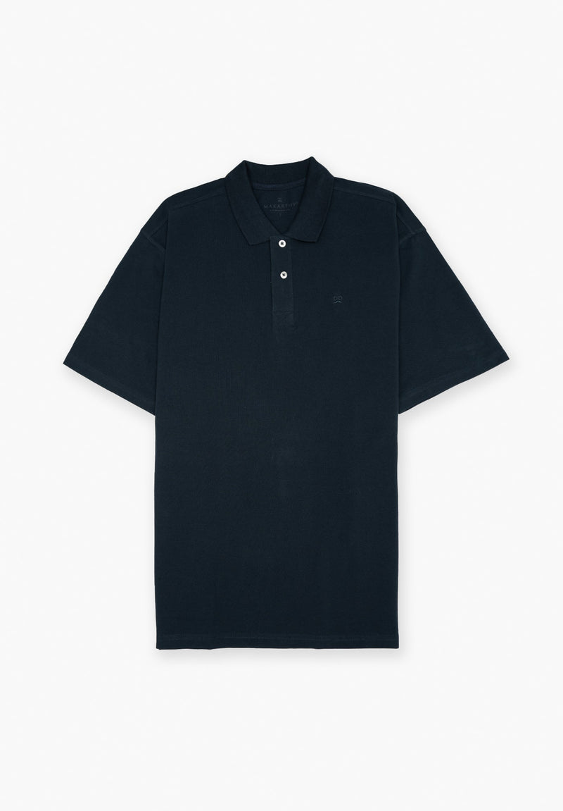 Polo Clásico Oversize Azul Petróleo