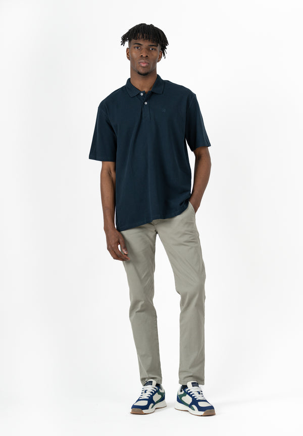 Polo Clásico Oversize Azul Petróleo