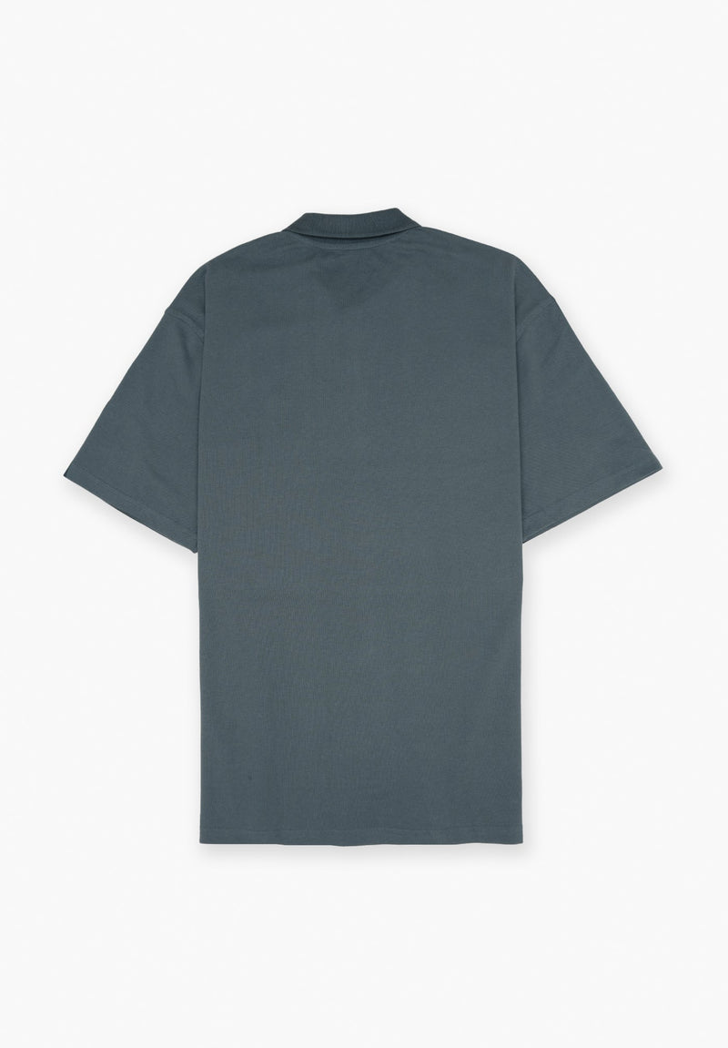Polo Clásico Oversize Gris Oscuro
