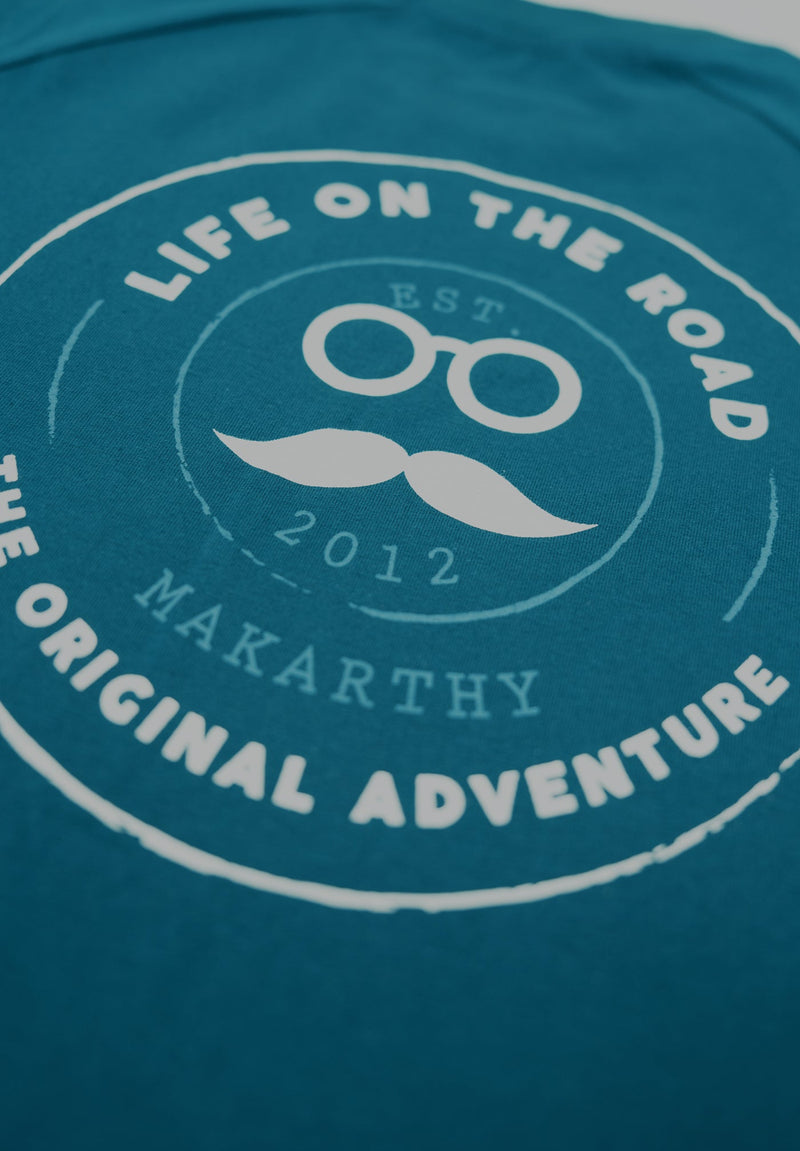 Camiseta Casual Long Patch Azulón