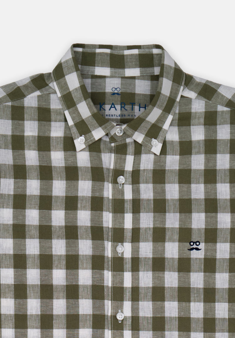 Camisa Sunset Cuadros Verde Velvet