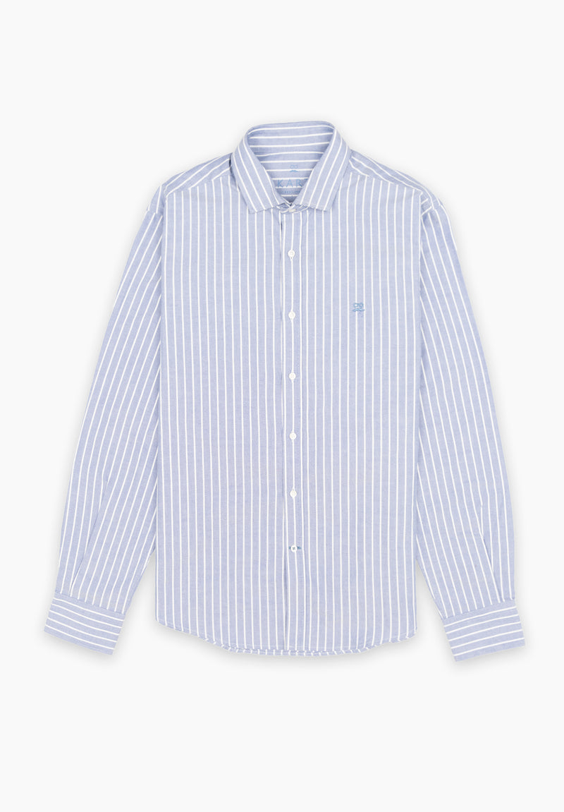 Camisa Manga Larga Rayas Light Marino
