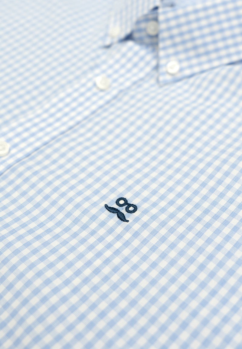 Camisa Manga Larga Regata Vichy Azul niebla