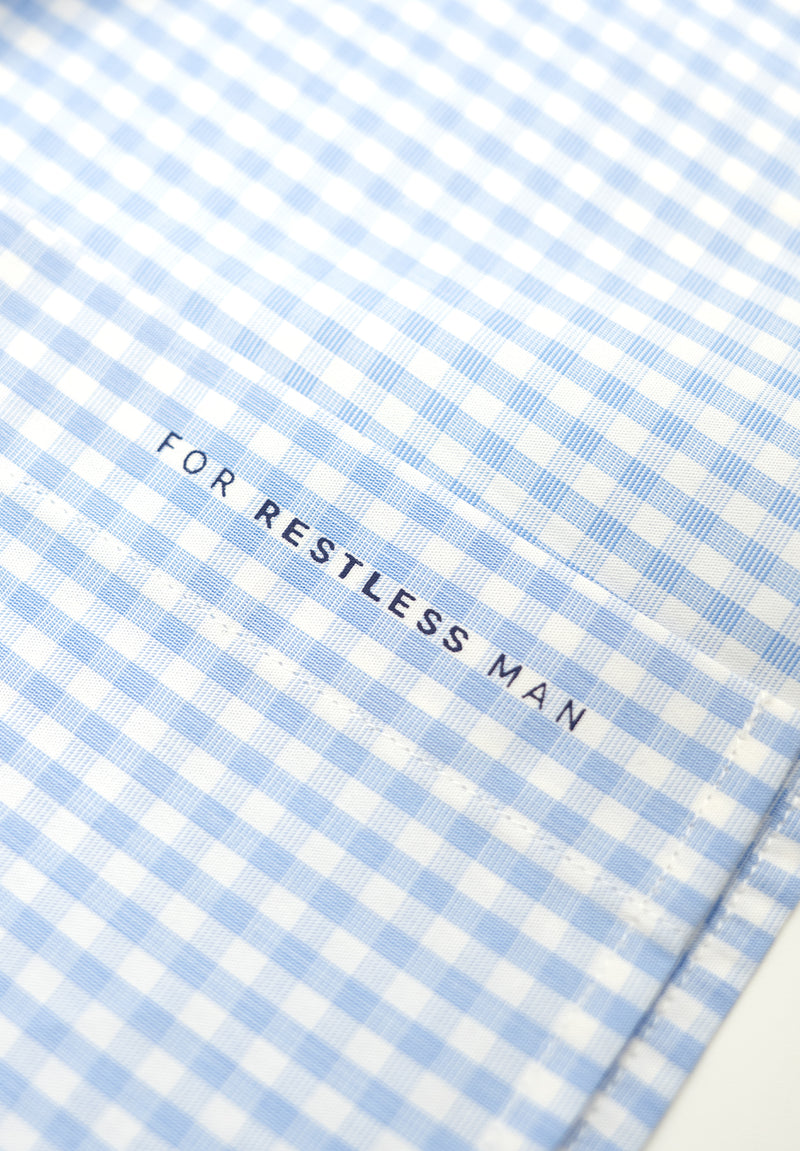 Camisa Manga Larga Regata Vichy Azul niebla