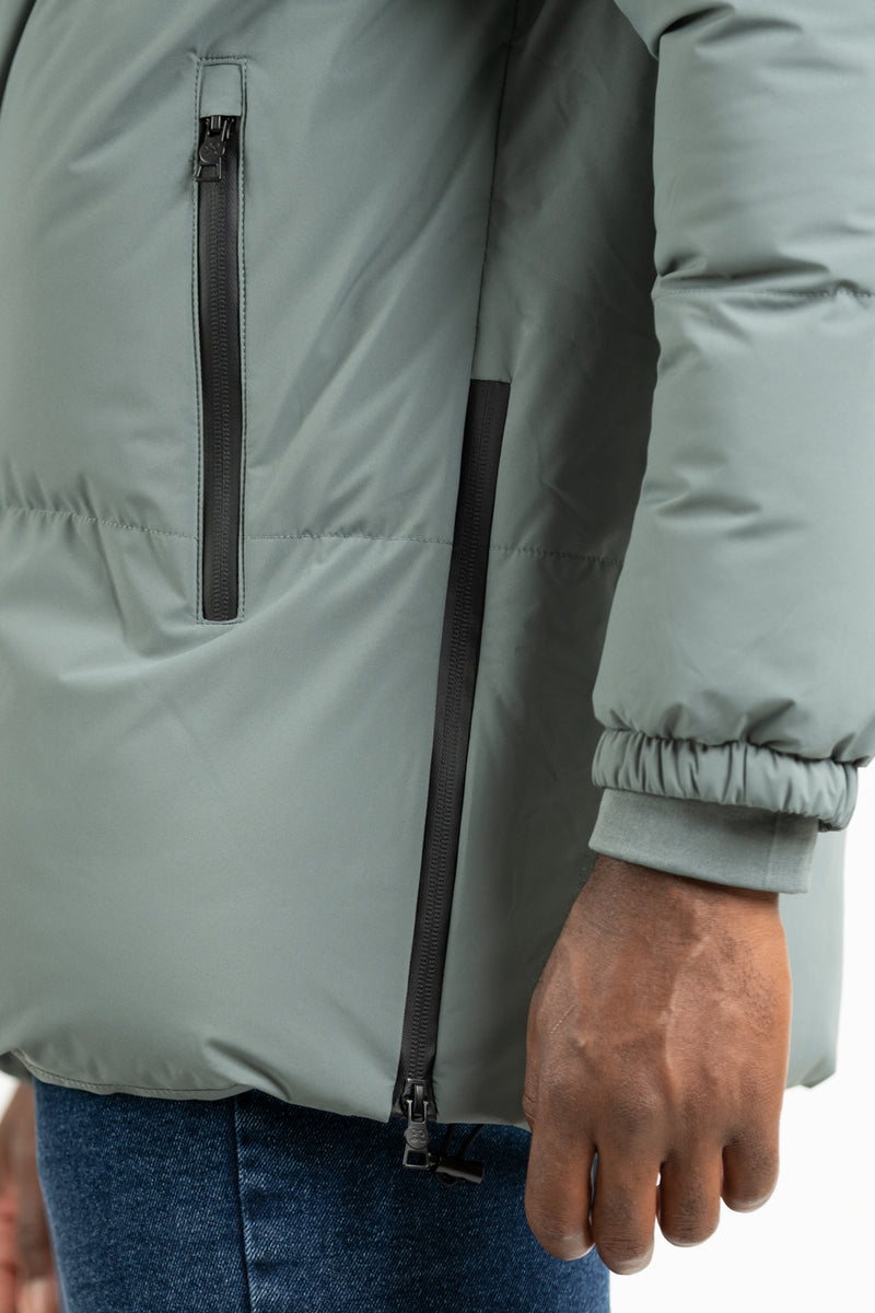 Parka Cremalleras Sage