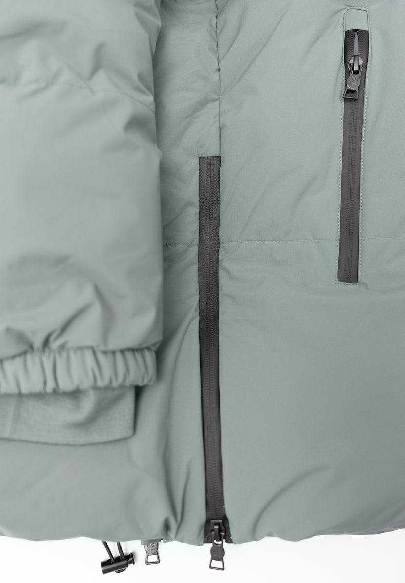 Parka Cremalleras Sage