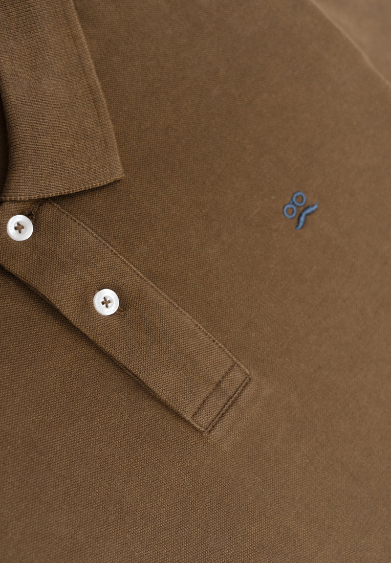 Polo Clásico Manga Corta Restless Soft Marrón