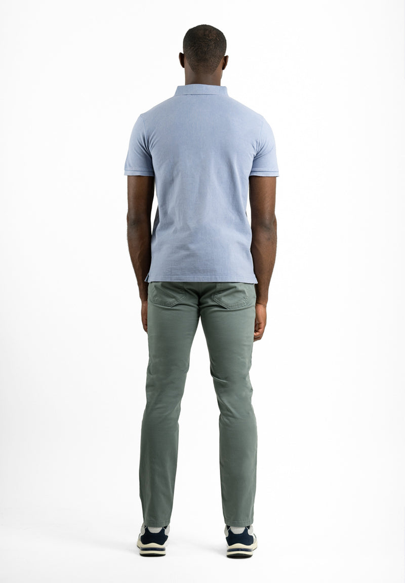 Polo Clásico Manga Corta Restless Soft Azul Niebla