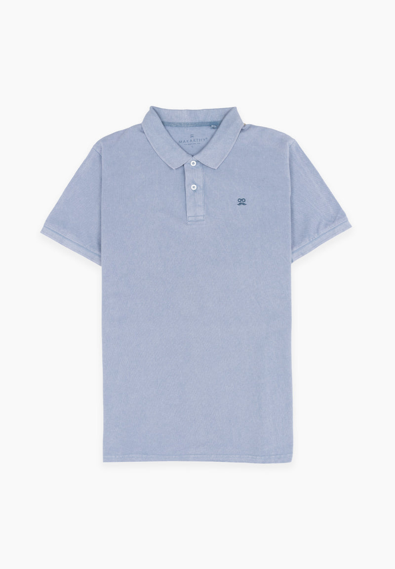 Polo Clásico Manga Corta Restless Soft Azul Niebla