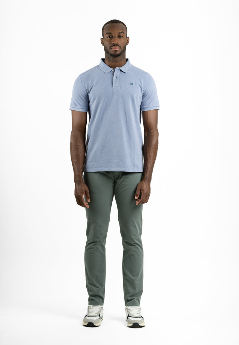 Polo Clásico Manga Corta Restless Soft Azul Niebla