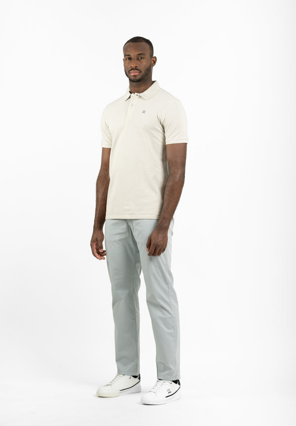 Polo Clásico Manga Corta Restless Soft Gris Verdoso