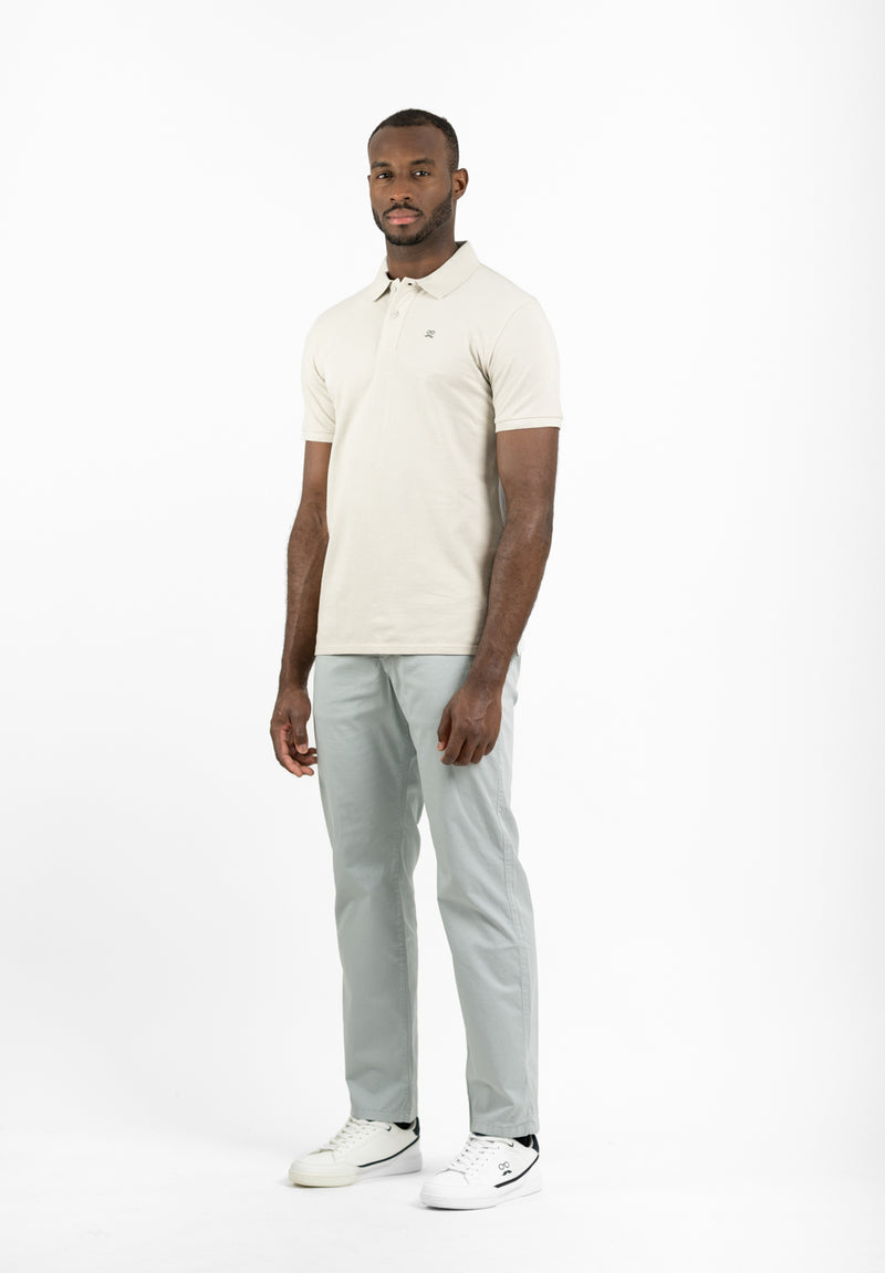 Polo Clásico Manga Corta Restless Soft Gris Verdoso