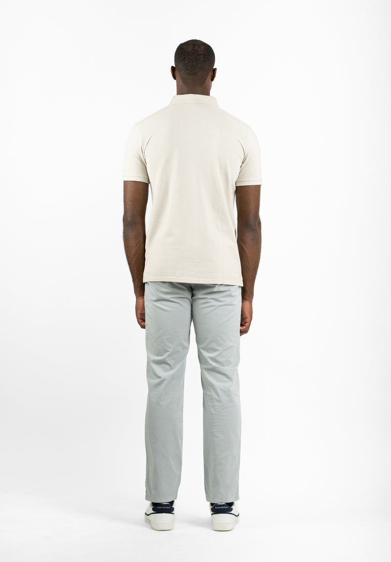 Polo Clásico Manga Corta Restless Soft Gris Verdoso