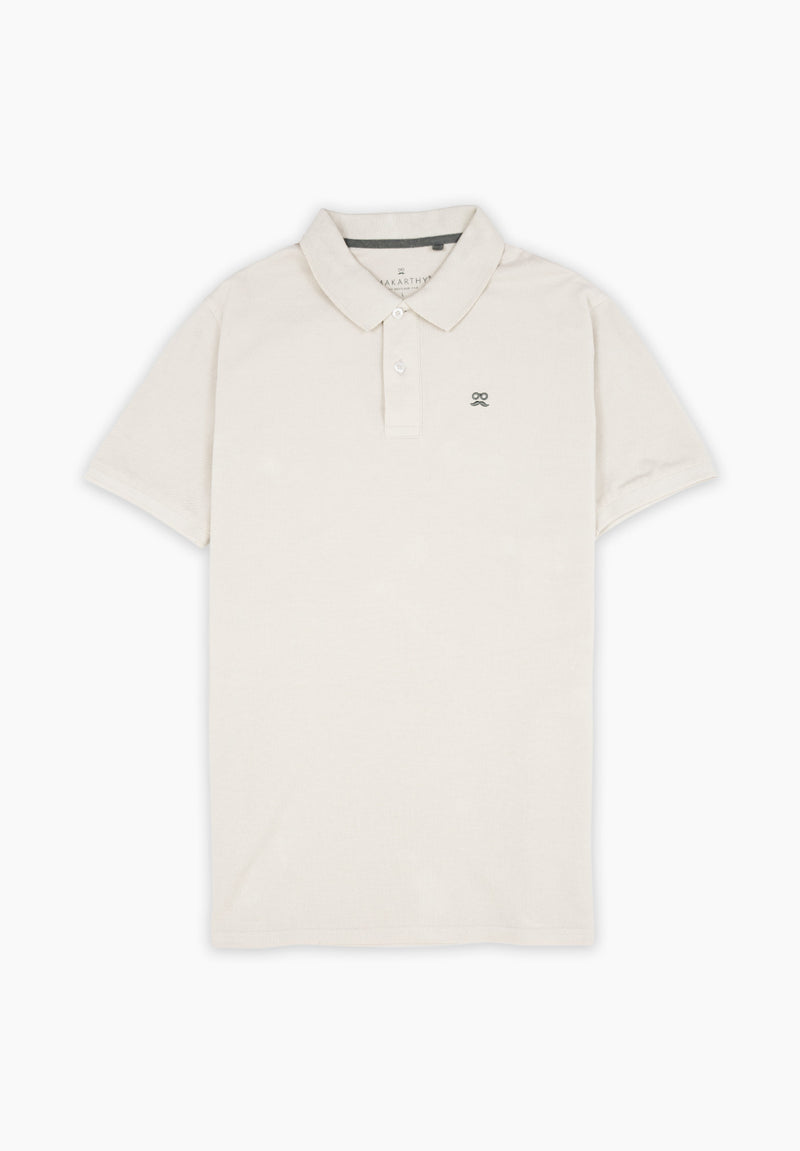 Polo Clásico Manga Corta Restless Soft Gris Verdoso