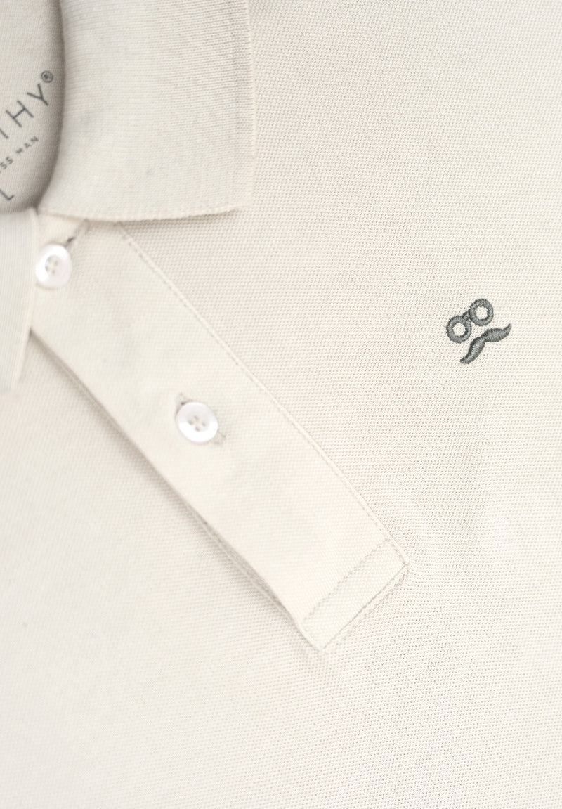 Polo Clásico Manga Corta Restless Soft Gris Verdoso