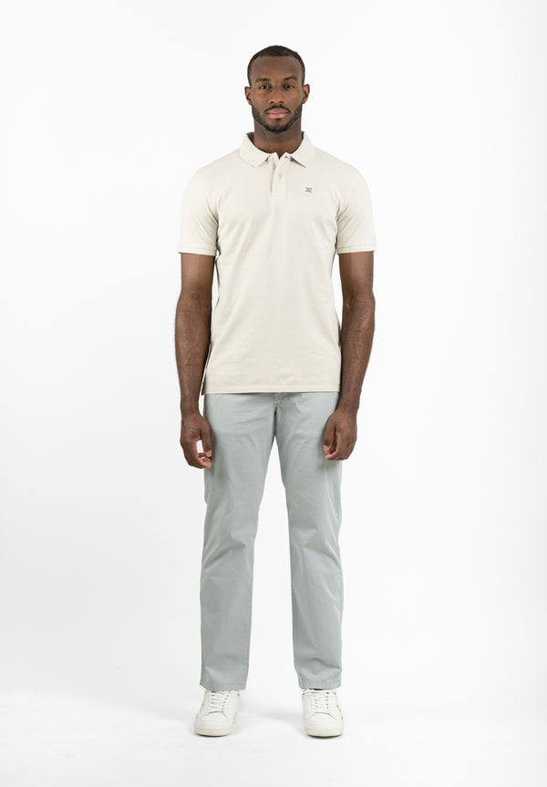 Polo Clásico Manga Corta Restless Soft Gris Verdoso