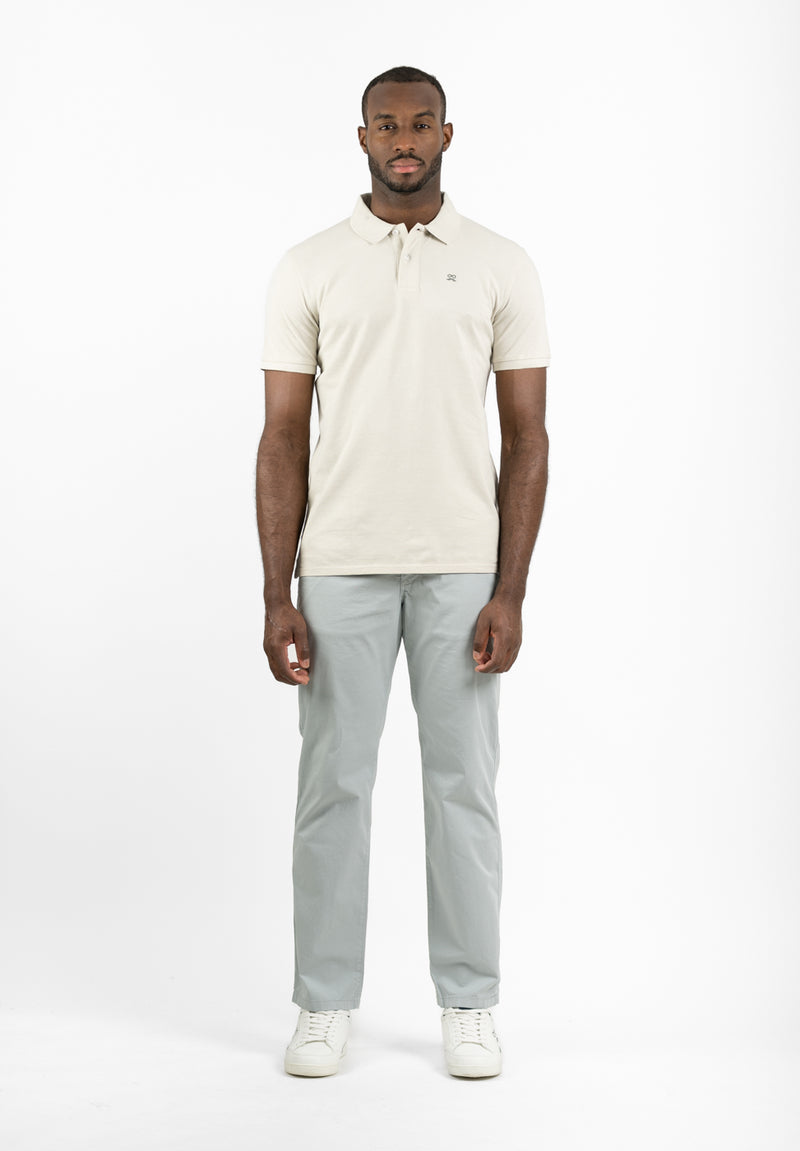 Polo Clásico Manga Corta Restless Soft Gris Verdoso