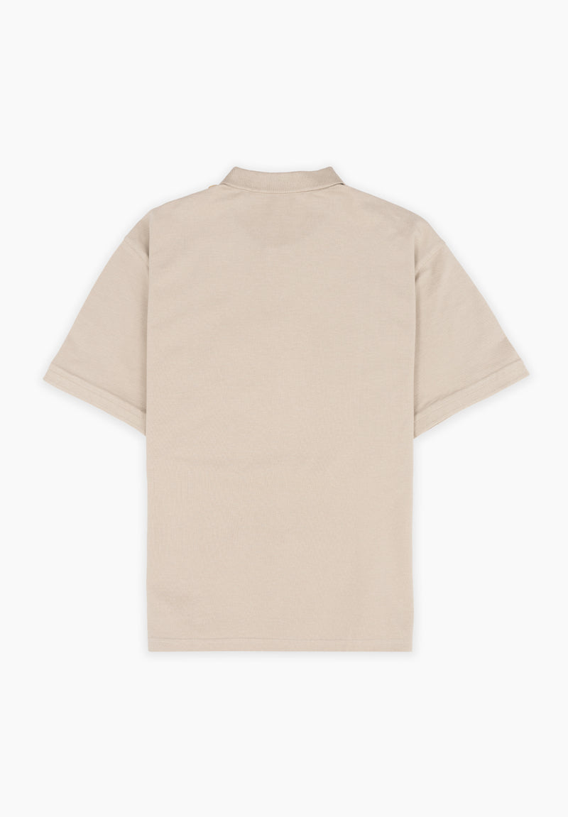 Polo Clásico Manga Corta Oversize Piedra