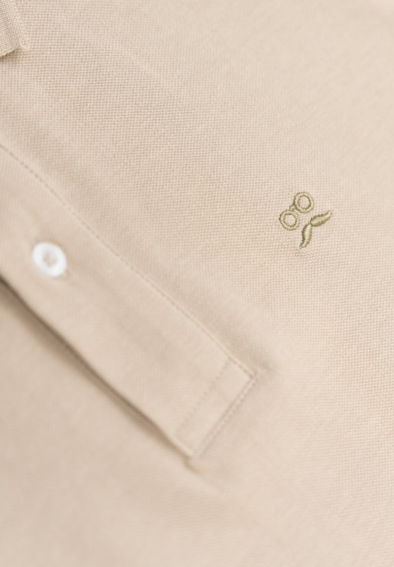 Polo Clásico Manga Corta Oversize Piedra