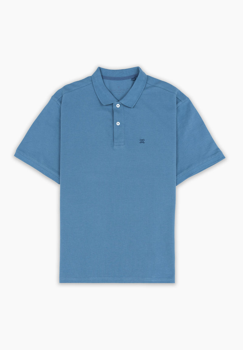Polo Clásico Manga Corta Oversize Indigo