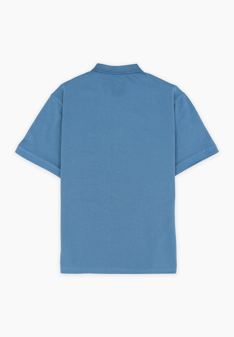 Polo Clásico Manga Corta Oversize Indigo