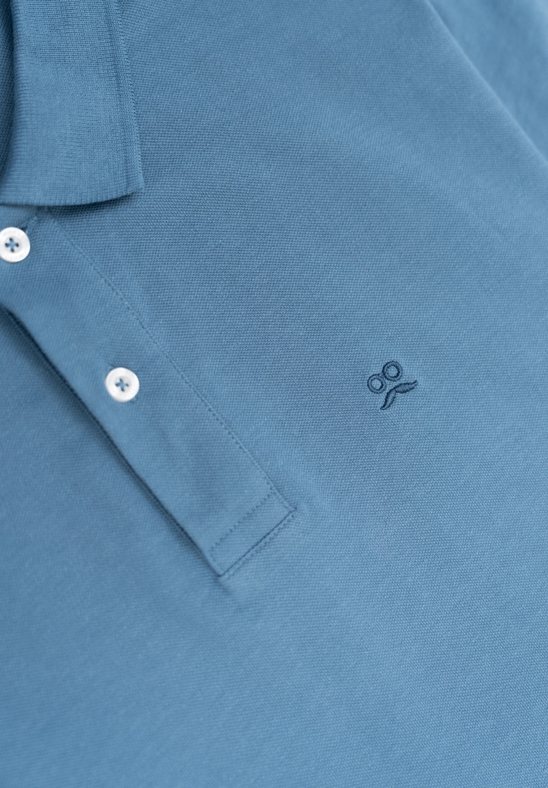 Polo Clásico Manga Corta Oversize Indigo