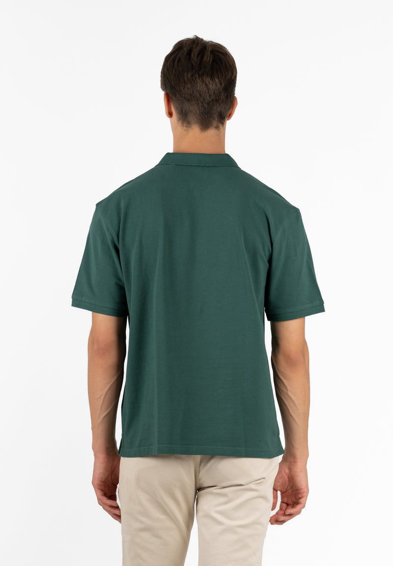 Polo Clásico Manga Corta Oversize Verde Hierba