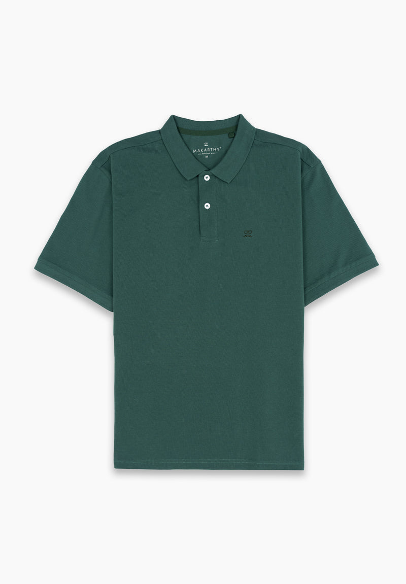 Polo Clásico Manga Corta Oversize Verde Hierba