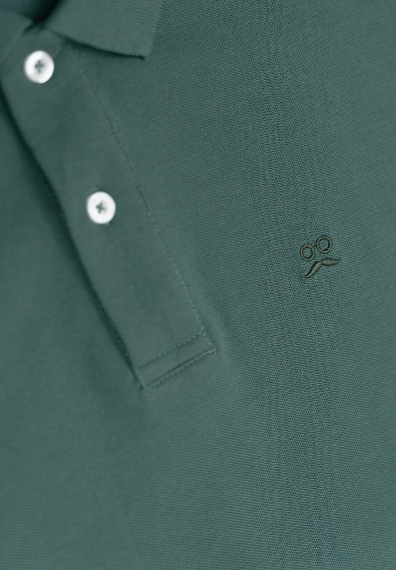 Polo Clásico Manga Corta Oversize Verde Hierba