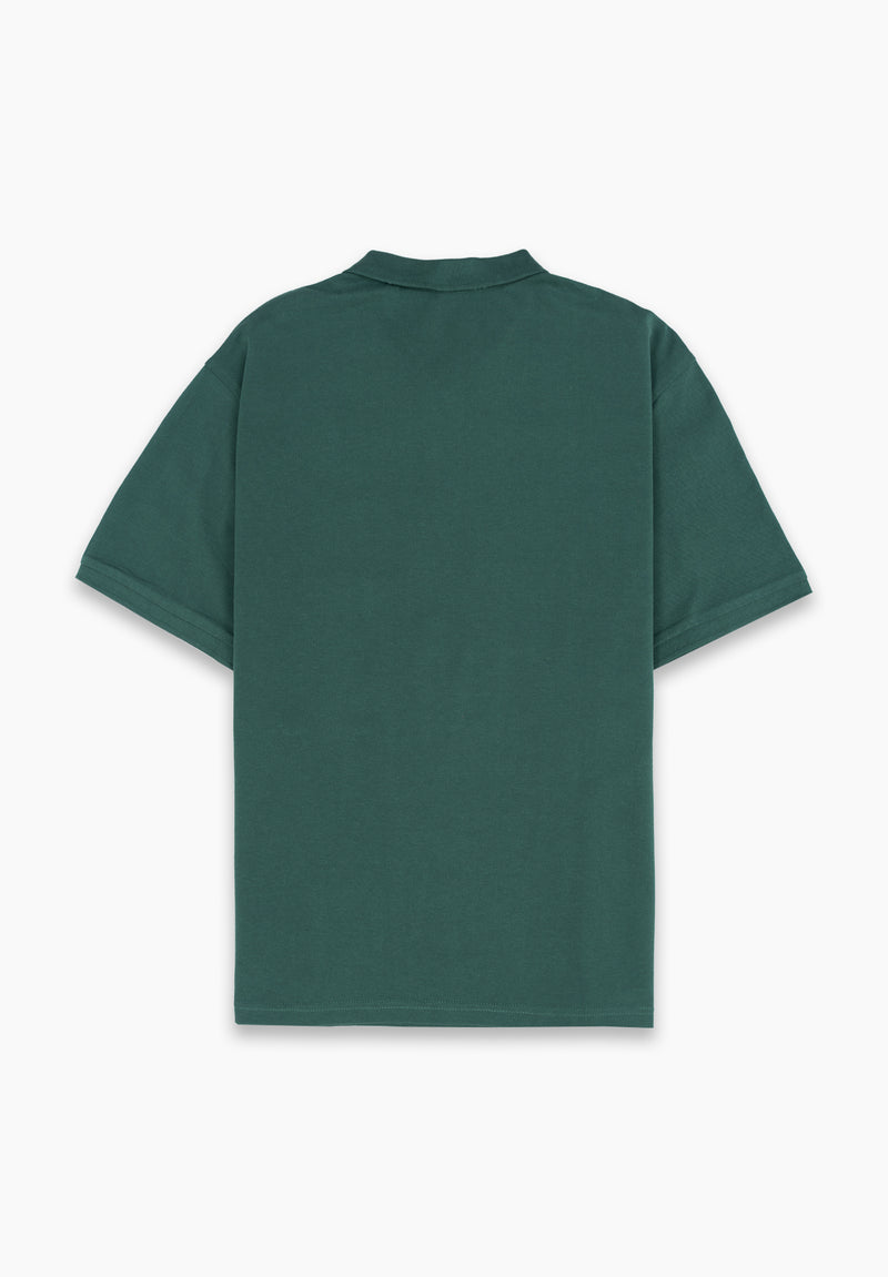 Polo Clásico Manga Corta Oversize Verde Hierba