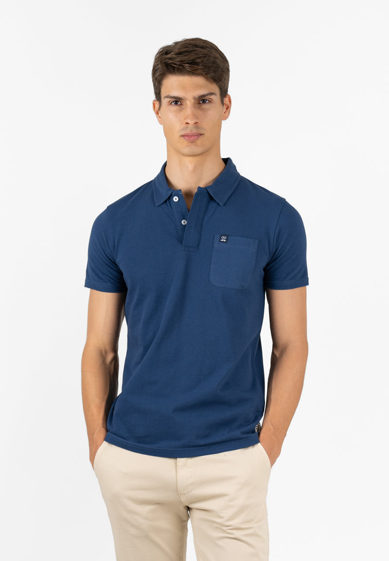Polo Clásico Manga Corta Delavado Sarga Dark Blue