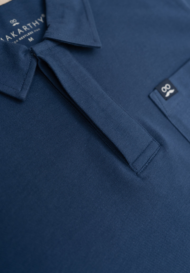 Polo Clásico Manga Corta Delavado Sarga Dark Blue