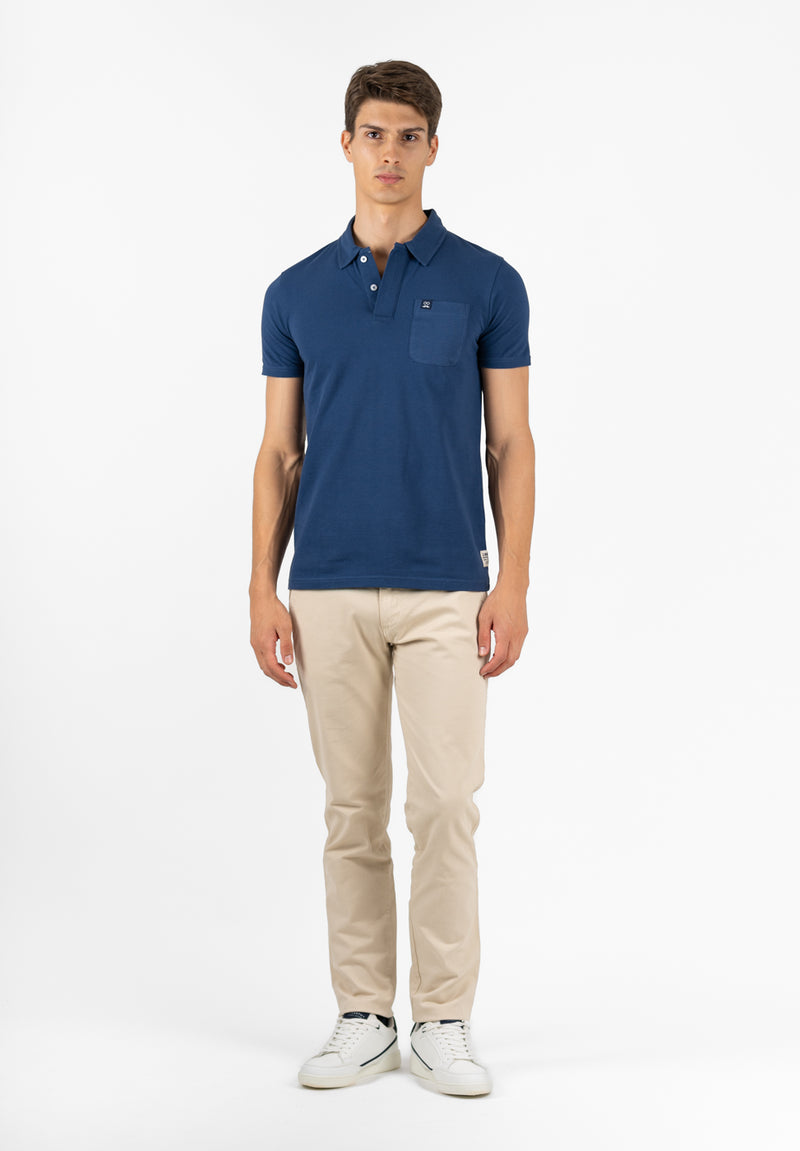 Polo Clásico Manga Corta Delavado Sarga Dark Blue