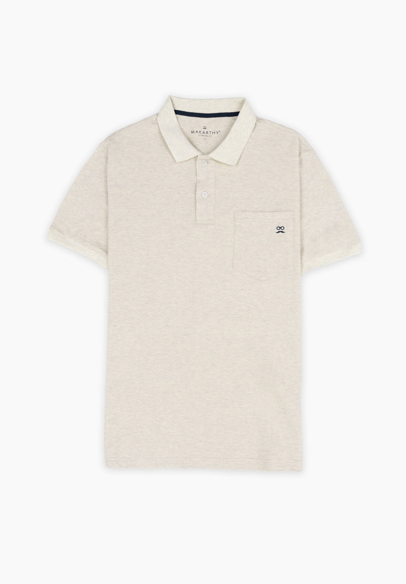 Polo Clásico Manga Corta Flamé Piedra