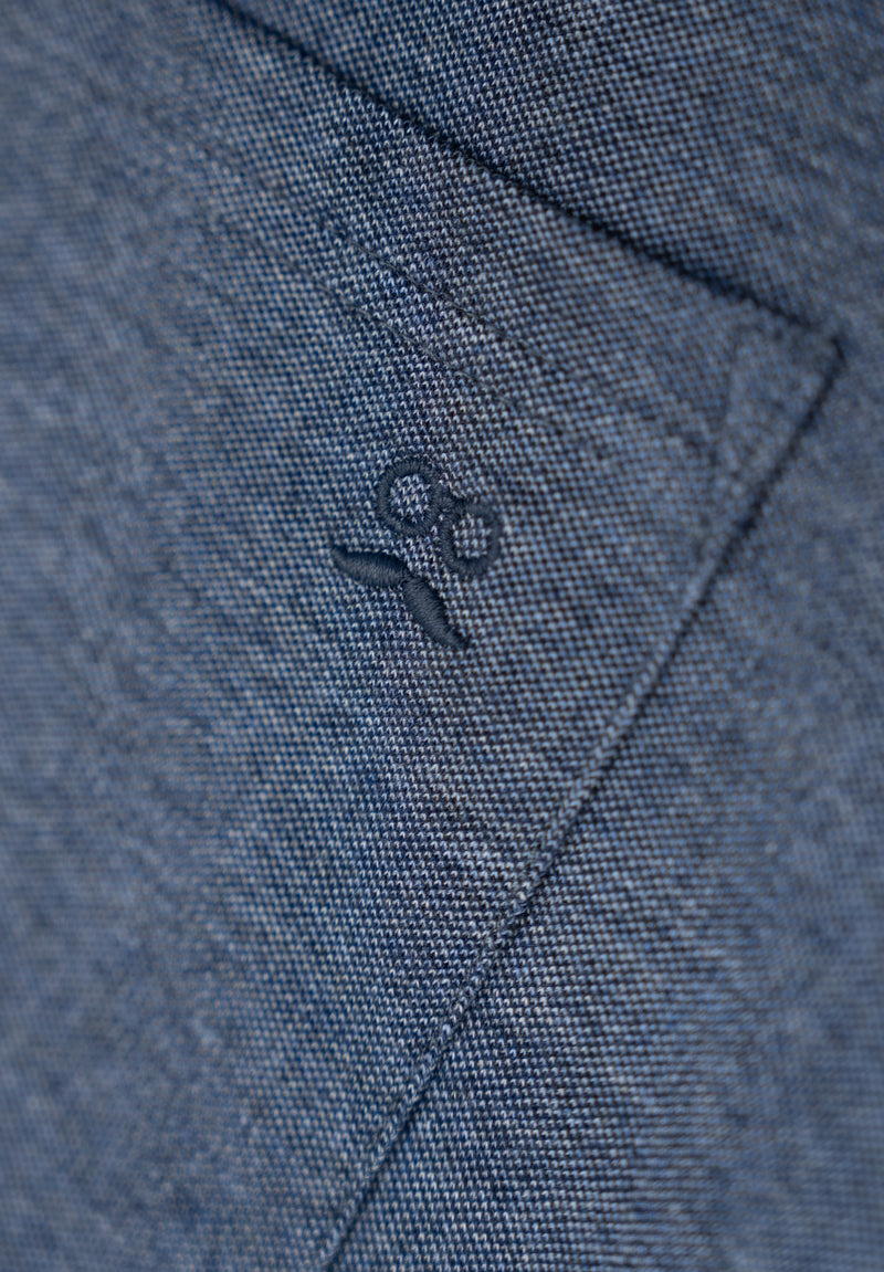 Polo Clásico Manga Corta Flamé Azul Niebla