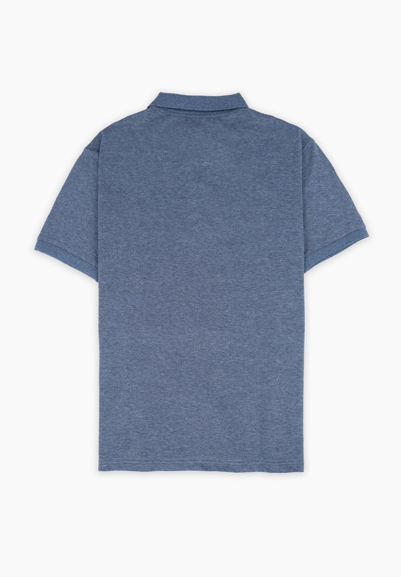 Polo Clásico Manga Corta Flamé Azul Niebla