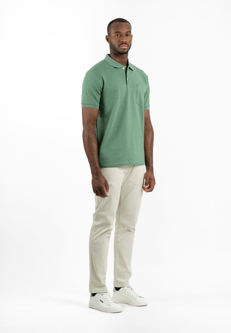 Polo Clásico Manga Corta Flamé Salvia