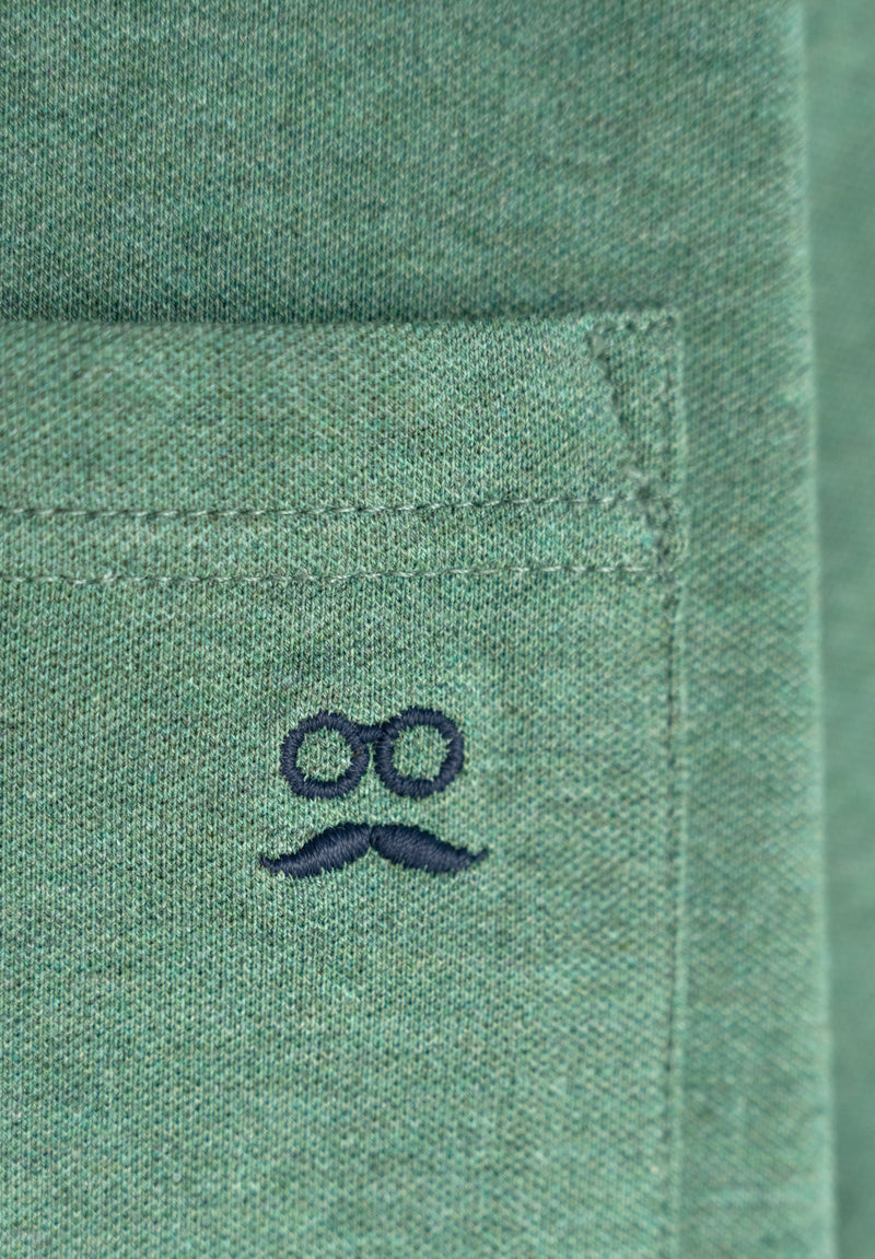 Polo Clásico Manga Corta Flamé Salvia