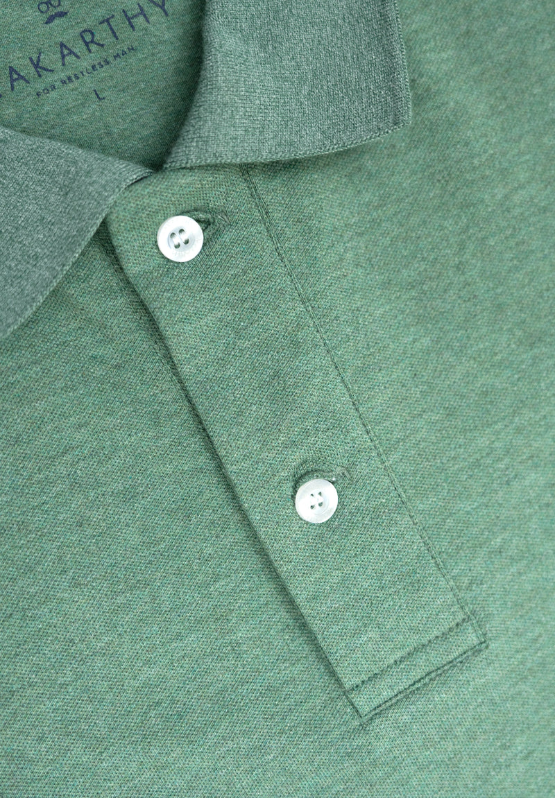 Polo Clásico Manga Corta Flamé Salvia