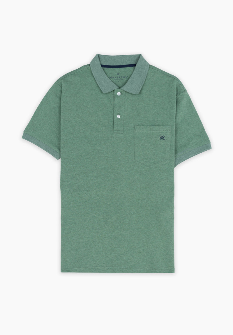 Polo Clásico Manga Corta Flamé Salvia