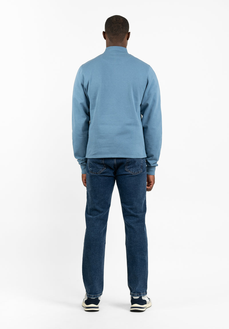 Sudadera Piqué Cuello Indigo