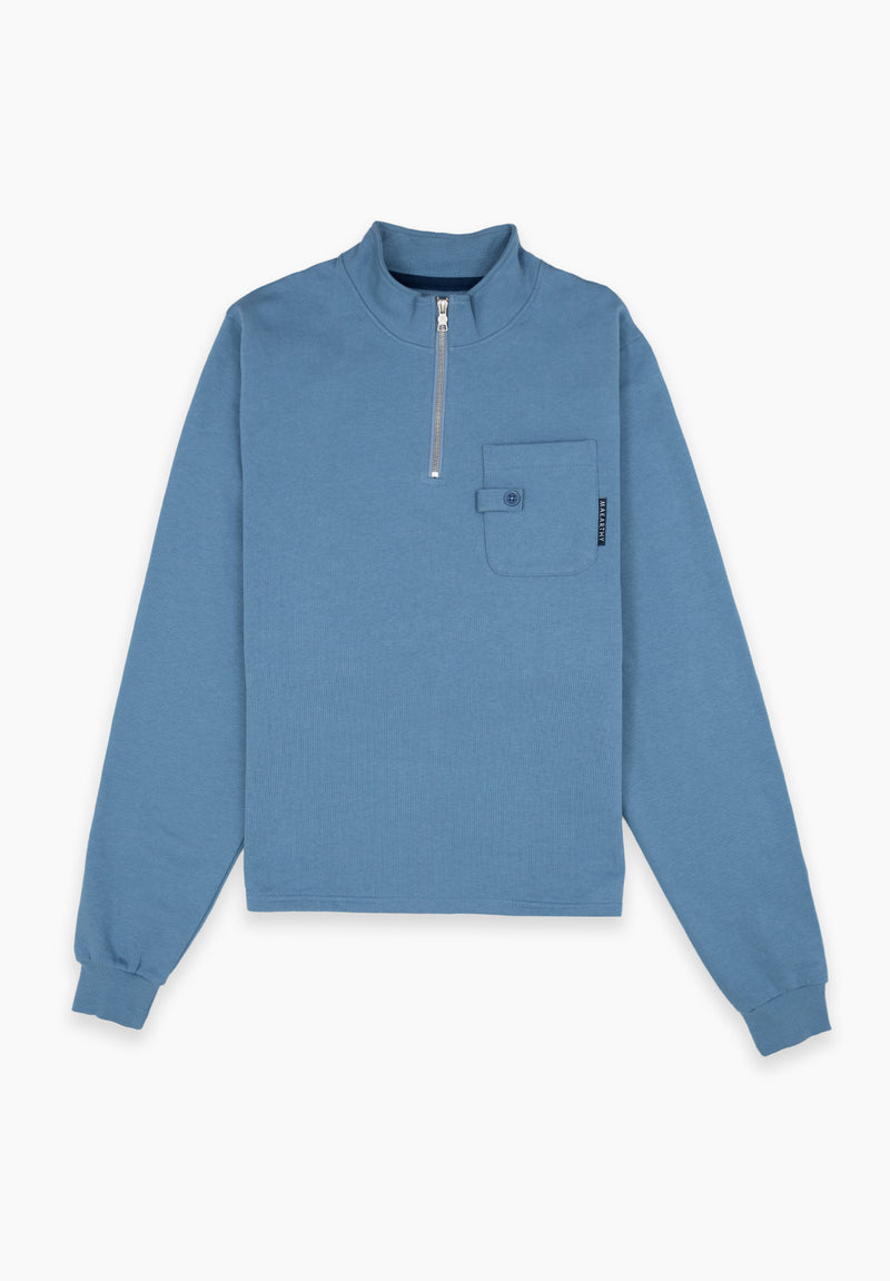 Sudadera Piqué Cuello Indigo