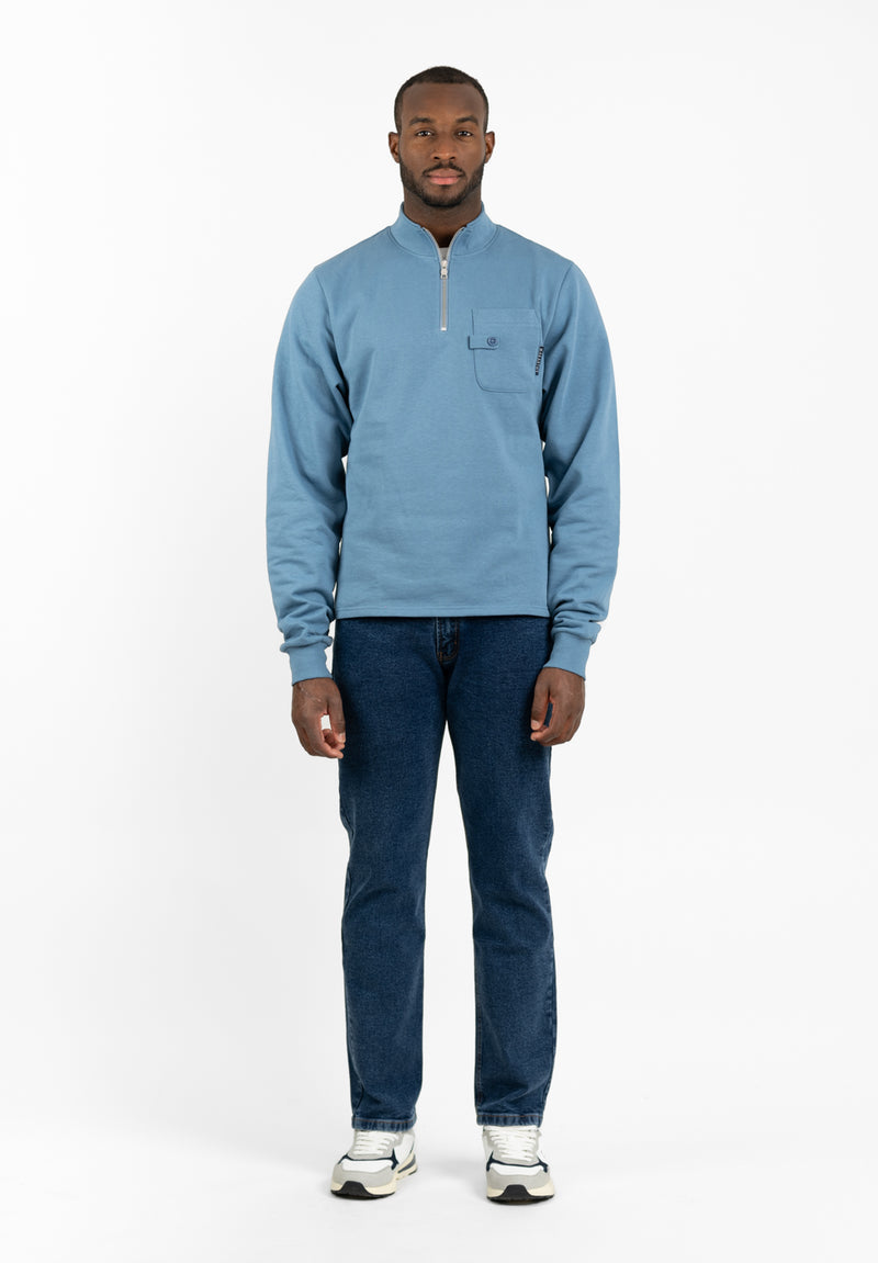 Sudadera Piqué Cuello Indigo